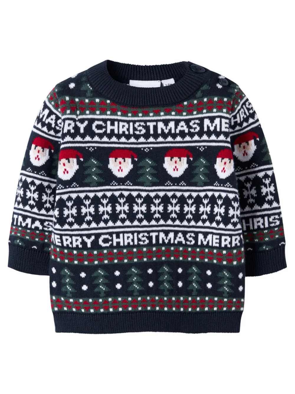 NAME IT Rastokka Striksweater - Dark Sapphire- Juletøj|Cardigans, Veste & Trøjer