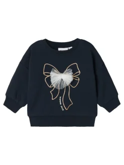 NAME IT Raxa langærmet sweat - DARK SAPPHIRE- Juletøj|Cardigans, Veste & Trøjer