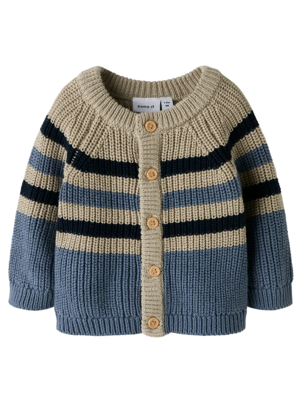 NAME IT Raya Strikket Cardigan - Flint Stone- Juletøj|Cardigans, Veste & Trøjer