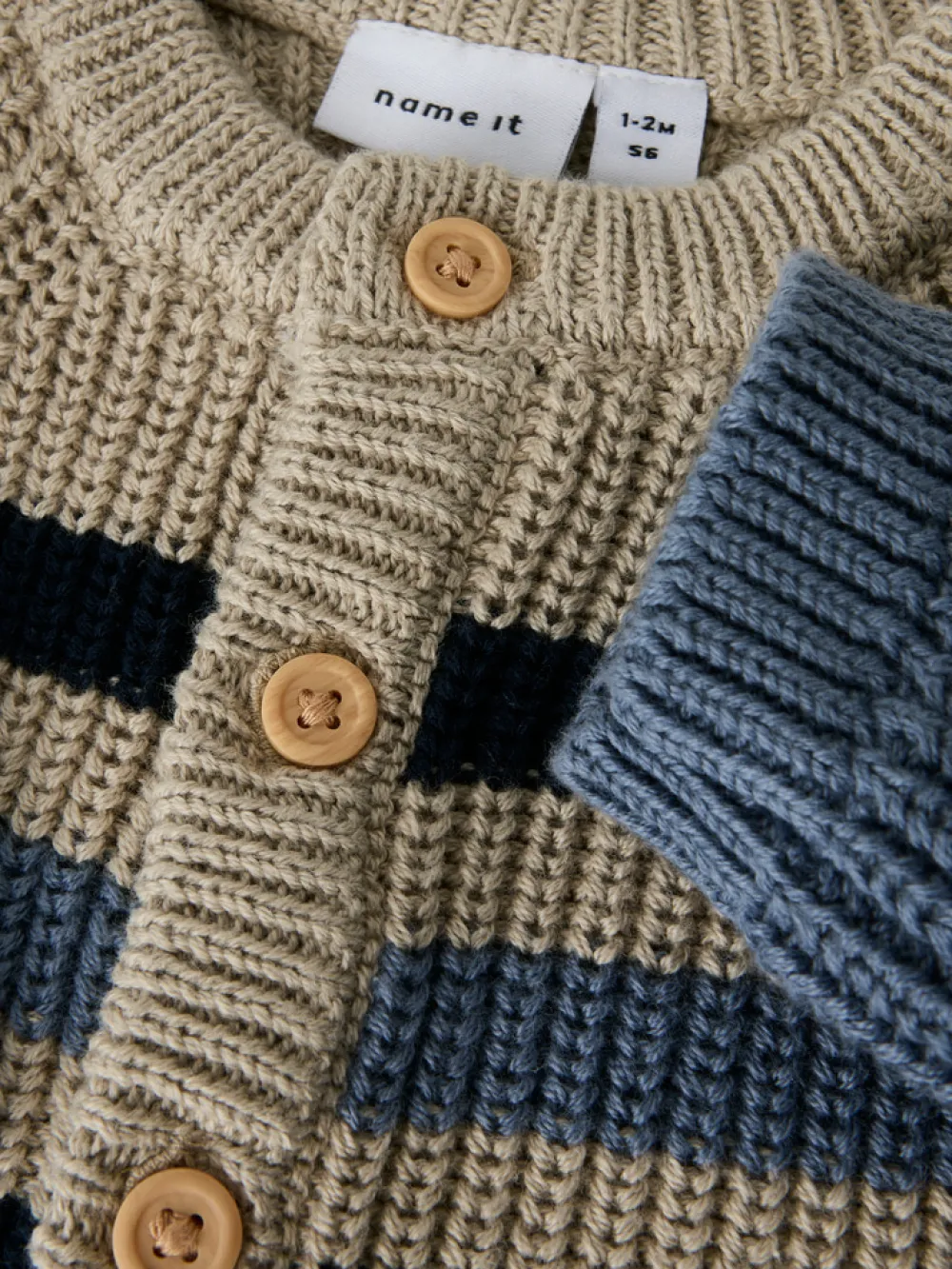 NAME IT Raya Strikket Cardigan - Flint Stone- Juletøj|Cardigans, Veste & Trøjer