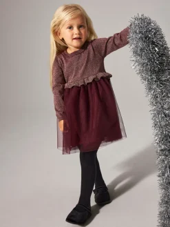 NAME IT Refraja Strikket Kjole - Burgundy- Juletøj|Kjoler