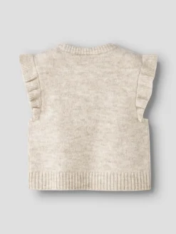 NAME IT Reifyly Stikket Vest - Peyote Melange- Juletøj|Cardigans, Veste & Trøjer