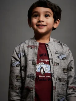 NAME IT Reiner Sweat Cardigan m. Lynlås - Grey Melange- Cardigans, Veste & Trøjer