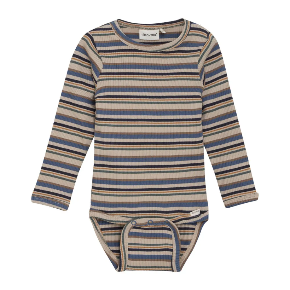 Minymo Rib Body Langærmet - 7337- Bodystocking Langærmet