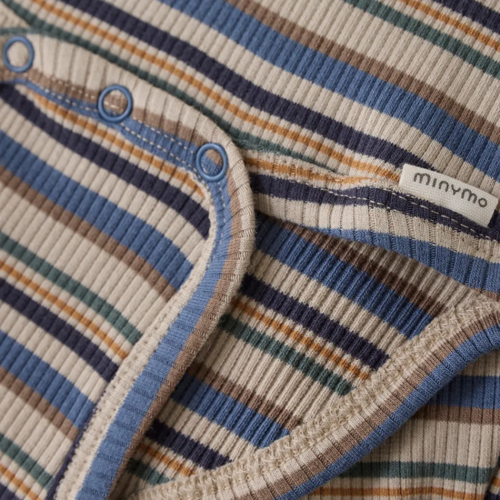 Minymo Rib Body Langærmet - 7337- Bodystocking Langærmet