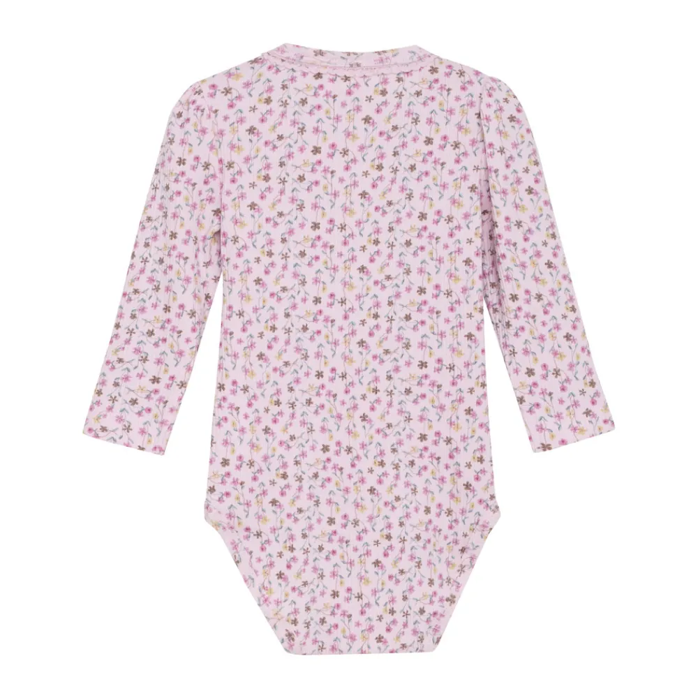 Minymo Rib Body Langærmet - 5607- Bodystocking Langærmet