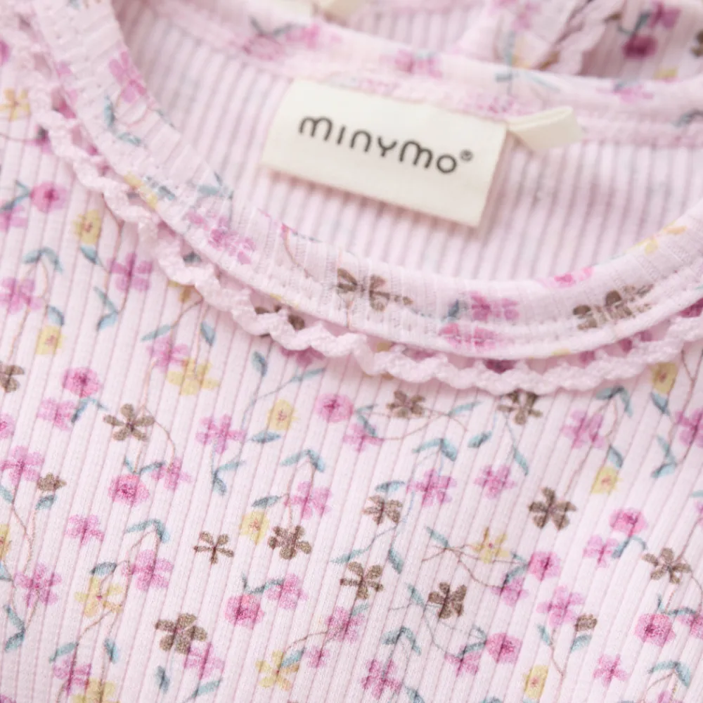 Minymo Rib Body Langærmet - 5607- Bodystocking Langærmet