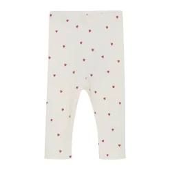 Minymo Rib Leggings - med hjerteprint- Leggings