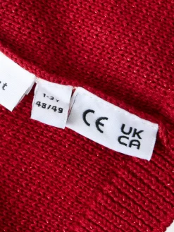 NAME IT Rinjaha strik hue - RED DAHLIA- Juletøj