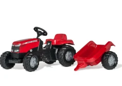 ROLLY TOYS Rolly kid Massey Ferguson pedal traktor med trailer- Leg I Haven|Biler, Traktorer & Scootere