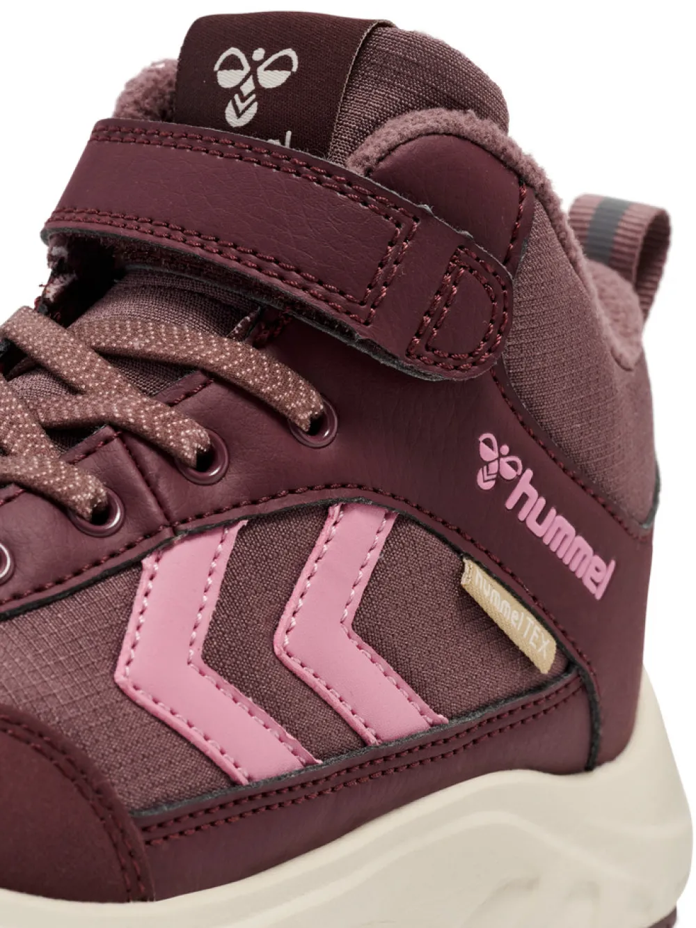 hummel Root Tex Jr - Vineyard wine- Sneakers Med Velcro