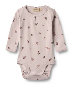 Wheat Roselinde Body Langærmet - Soft lilac flowers- Bodystocking Langærmet