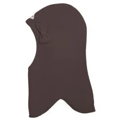 Racing kids Rund Elefanthue m. Sløjfe - Chocolate brown- Elefanthuer & Huer|Uldhuer, Uldvanter & Uldfutter