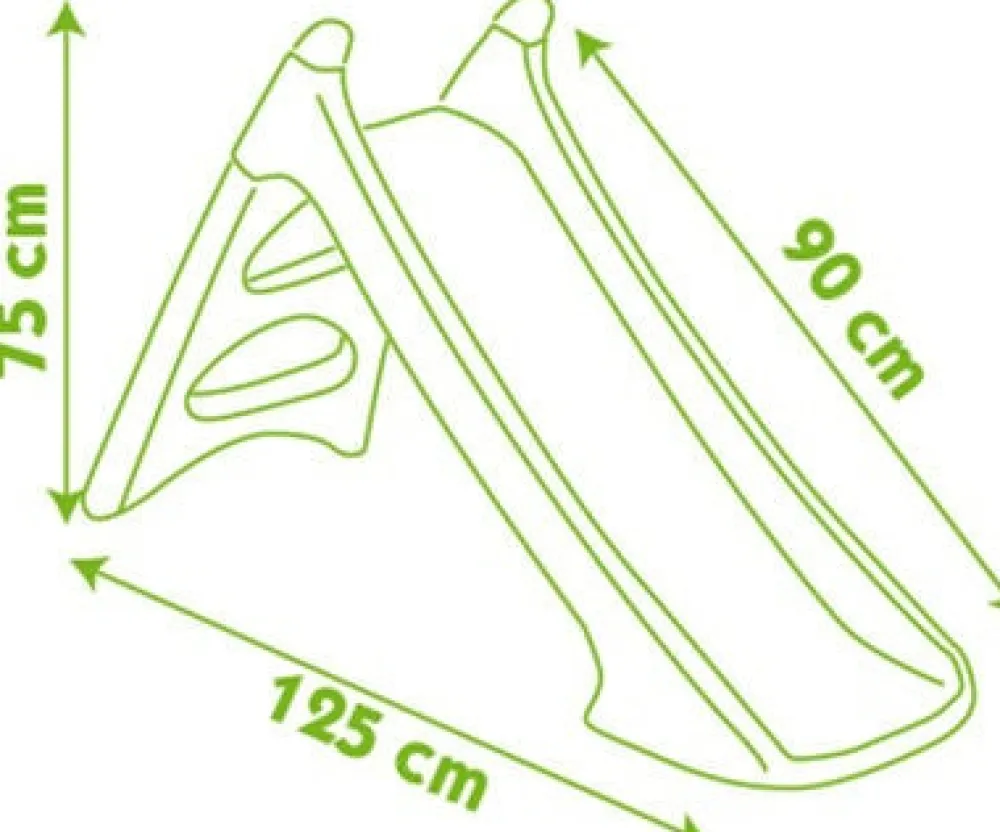 Smoby Rutsjebane 90cm rød/grøn- Leg I Haven