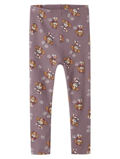 NAME IT Sanina Paw Leggings - Toadstool- Leggings