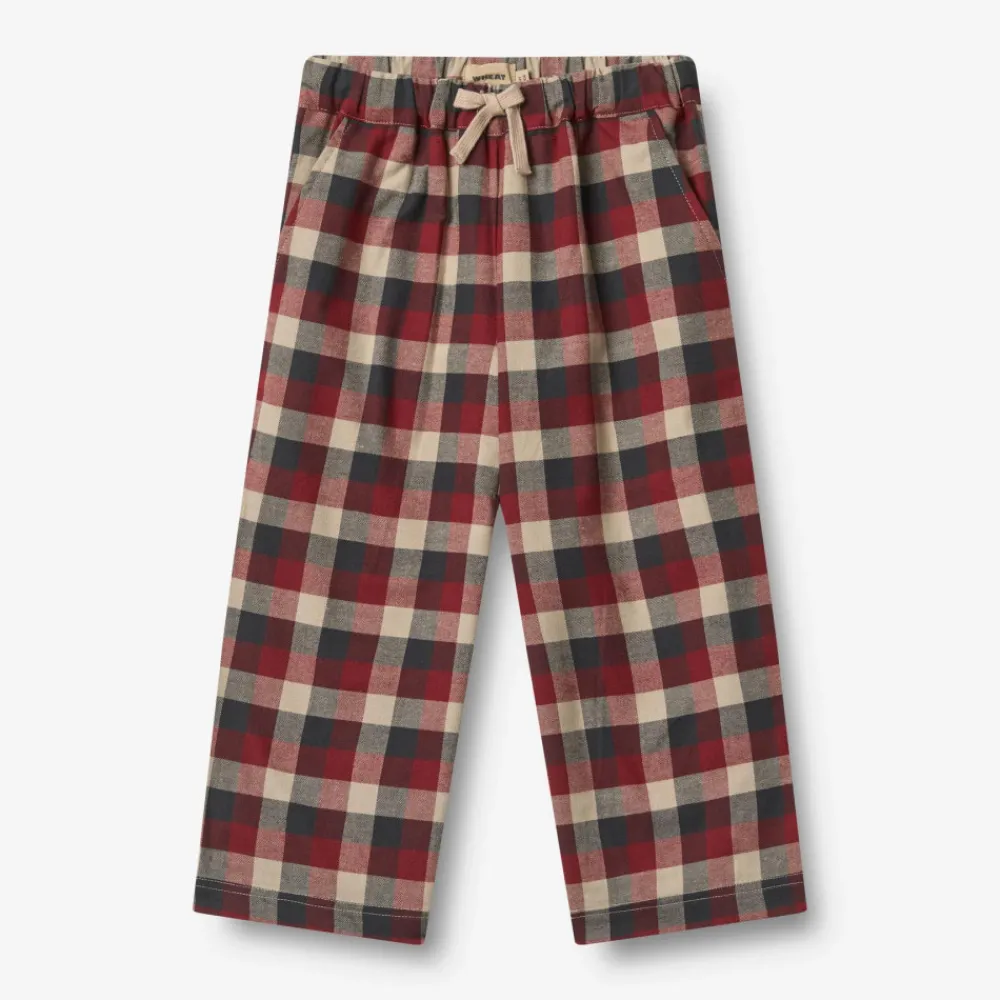 Wheat Sasha Trousers - Red Blue Check- Bukser