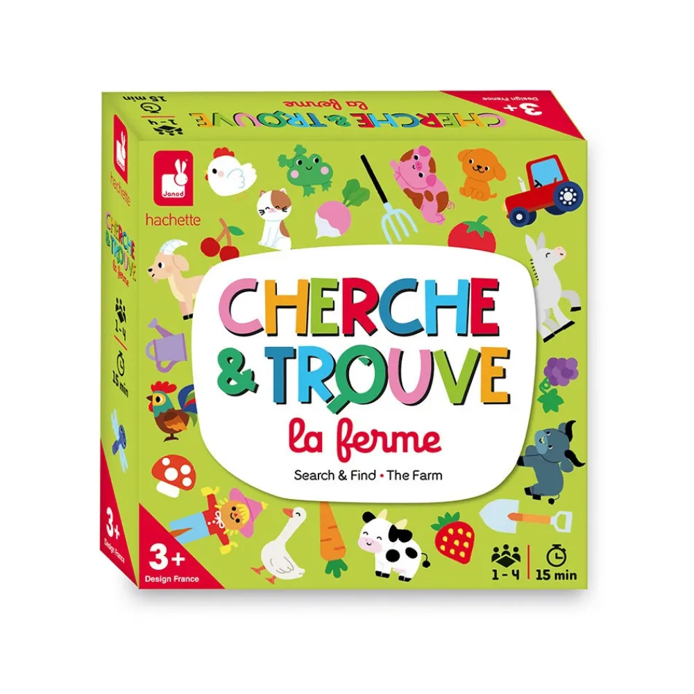 Janod Seek & Find - The Farm- Bingo & Huskespil