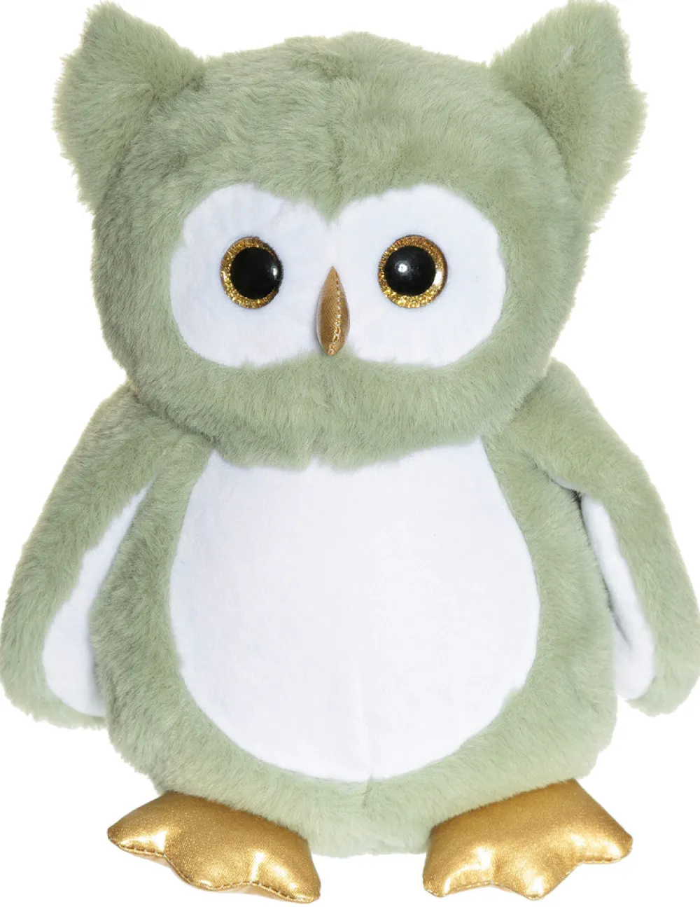 Teddykompaniet Selvlysende Ugle, plysdyr grøn, 25 cm- Bamser