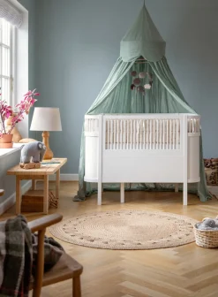 Sebra Sengehimmel - dusty green-Børn Sengehimler & Himmelpinde