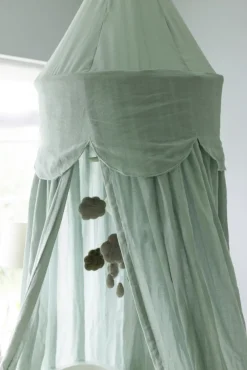 Sebra Sengehimmel - dusty green-Børn Sengehimler & Himmelpinde