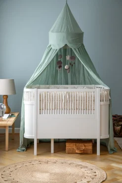 Sebra Sengehimmel - dusty green-Børn Sengehimler & Himmelpinde