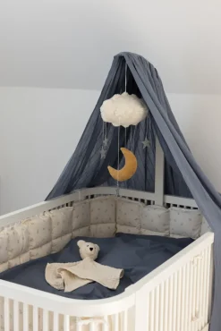 Sebra Sengehimmel, forest lake blue-Børn Sengehimler & Himmelpinde