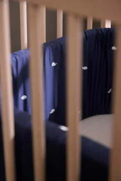 Filibabba Sengerand - Midnight og broderet Christian hval-Børn Sengerande