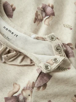 NAME IT Shelly Langærmet Body - Peyote melange- Bodystocking Langærmet