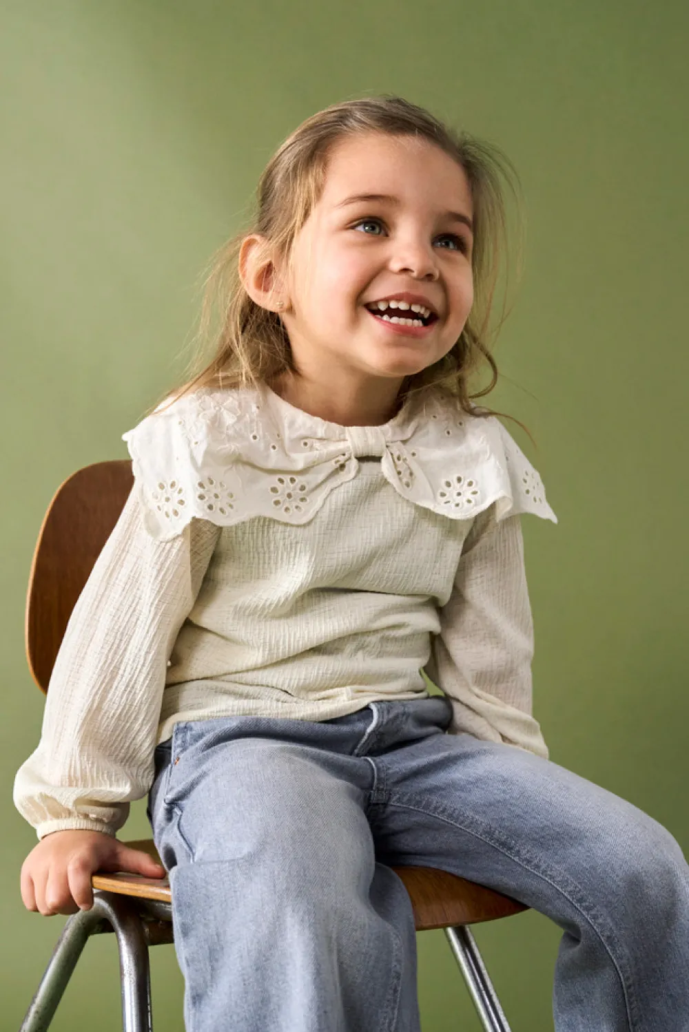 KIDS ONLY Sia Pella langærmet top - BIRCH- Bluser