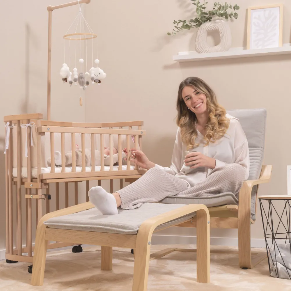 Babybay Sidestykke til side by side seng Boxspring XXL - beige-Børn Sengeheste
