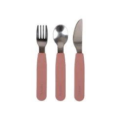 Filibabba Silikone bestiksæt - rose- Bestik