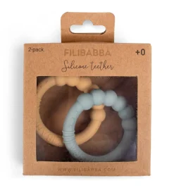 Filibabba Silikone bidering 2-pak - silt green- Bideringe & Rangler