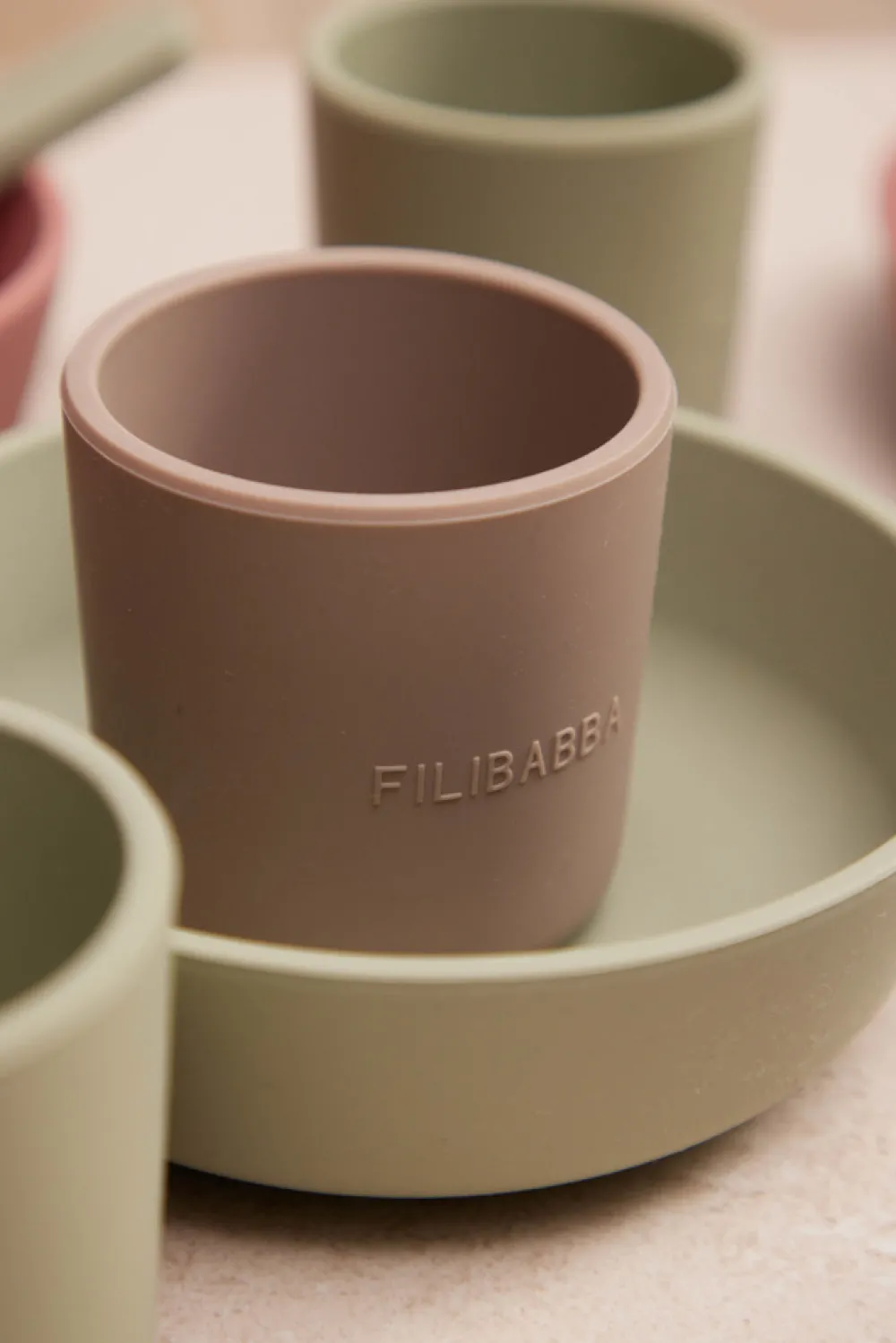 Filibabba Silikone kop 2-pak - Warm Grey- Service