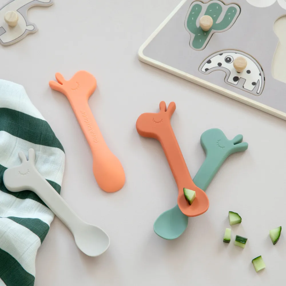 Done By Deer Silikone ske 2 stk Lalee Pudder- Bestik