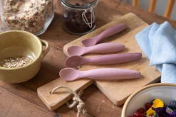 Sebra Silikone skesæt, lang - blossom pink- Bestik