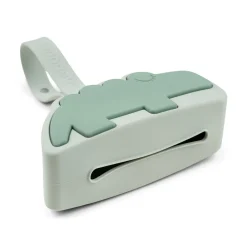 Done By Deer Silikone sutteholder Croco Grøn- Suttesnore Og Suttebokse