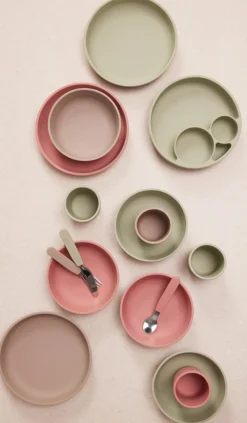 Filibabba Silikone tallerken - green- Service