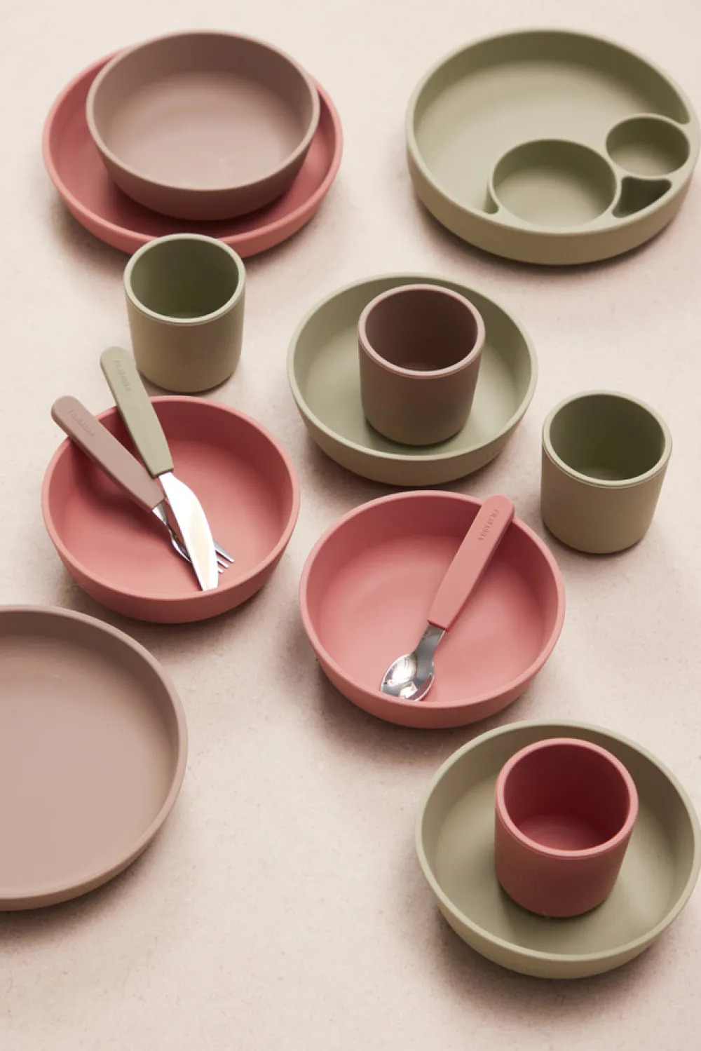 Filibabba Silikone tallerken - rose- Service