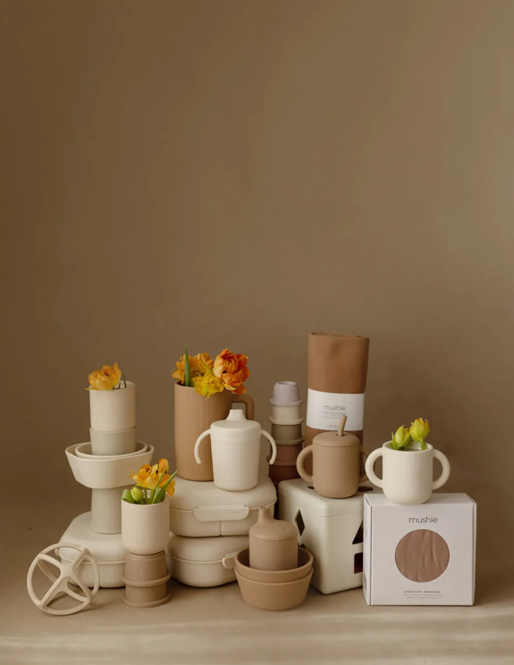 MUSHIE Sippy-Kop I Hård Plast - Ivory- Service