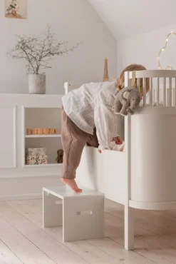 Sebra Skammel, hvid-Børn Bænke & Skamler