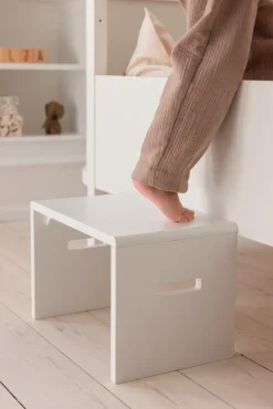 Sebra Skammel, hvid-Børn Bænke & Skamler