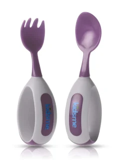 Kidsme Ske & gaffel sæt - Plum- Bestik