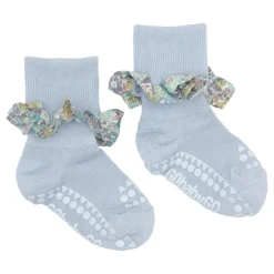 GOBABYGO Skridsikre Strømper - Liberty - Sky Blue / Michelle purple- Skridsikre Strømper