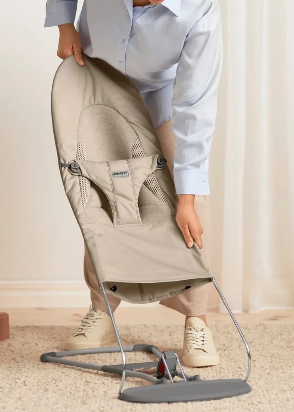 BabyBjörn Skråstol Balance Soft, Sandgrå-Børn Skråstole