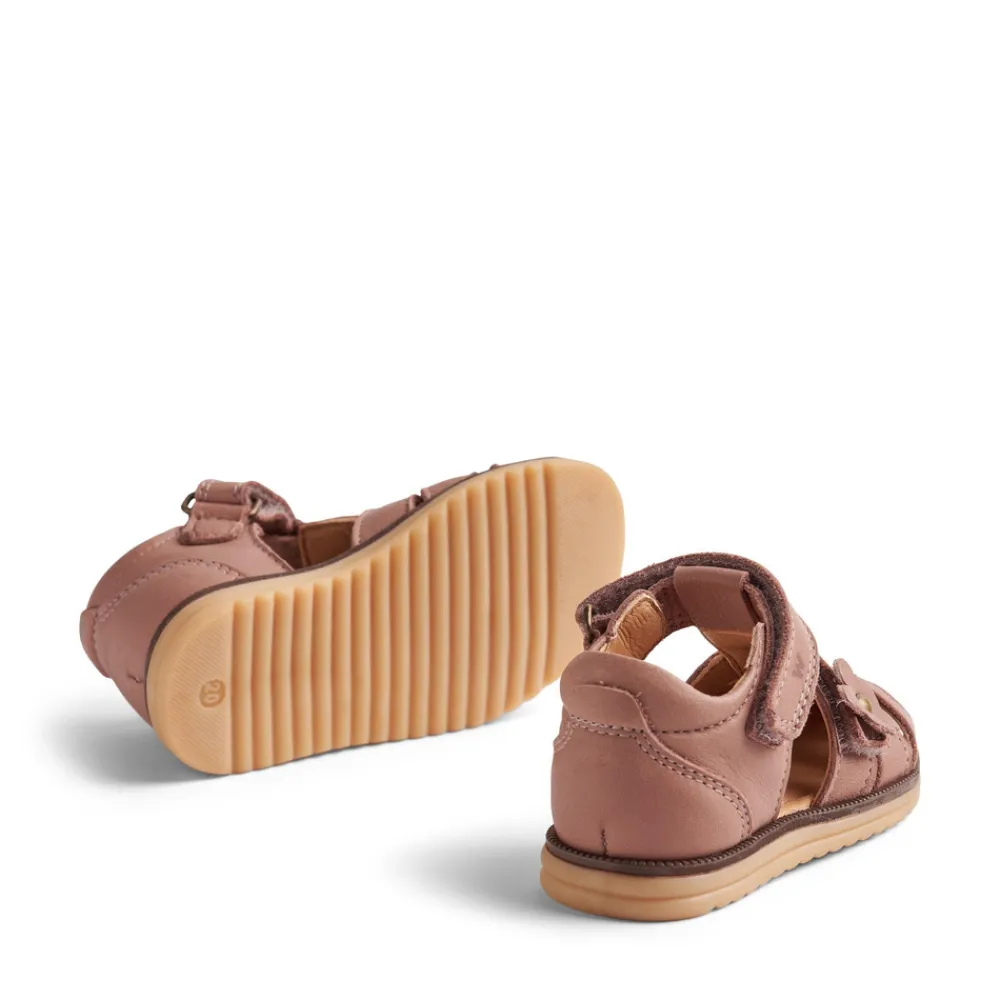 Wheat Sky blomster sandal - old rose- Sandaler Med Lukket Tå