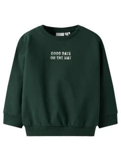 NAME IT Slade Sweatshirt - Pine Grove- Cardigans, Veste & Trøjer