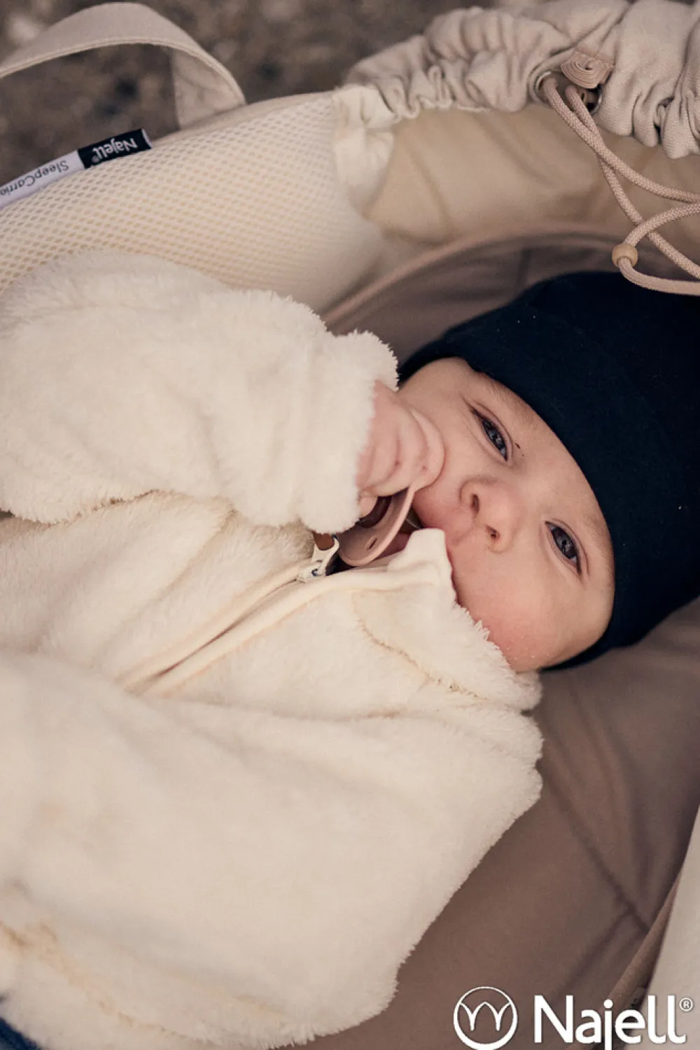 Najell SleepCarrier Waterproof Bedding - Linen Beige- Madrasser & Lagner Til Barnevogne