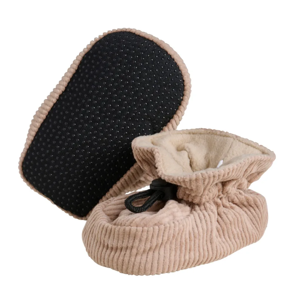 BeKids Slippers corduroy - Irish Cream- Futter