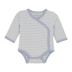 Fixoni Slå-om Body Langærmet - Zen Blue- Bodystocking M. Skrålukning|Præmatur Tøj