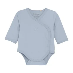 Fixoni Slå-om Body Langærmet - Zen Blue- Bodystocking M. Skrålukning|Præmatur Tøj